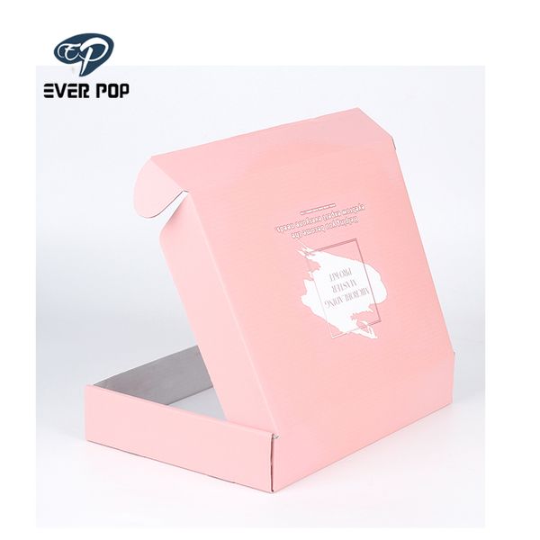 

environmentally friendly kraft paper gift box foldable shipping mailer boxes pink boxes scarf wigs accessories jewelry packing