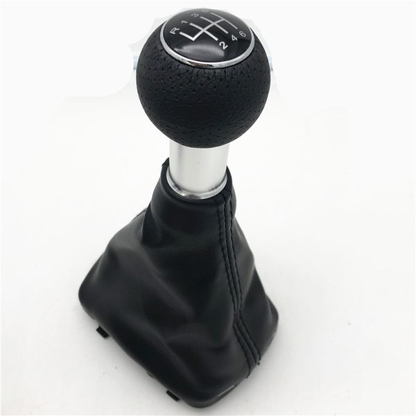 

5 / 6 speed gear shift knob with leather gaiter boot cover case for a3 s3 8l 1.6l 2001 2002 2003 12mm/23mm car styling
