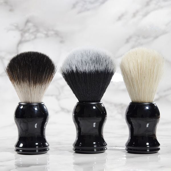 

badger hair men's shaving brush barber salon men facial beard cleaning appliance shave tool razor brush handle for men