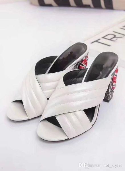 

fashion women girl's snake high-heeled slippers new design luxury summer slippers rome style high heel shoes snake heels shoes, Black