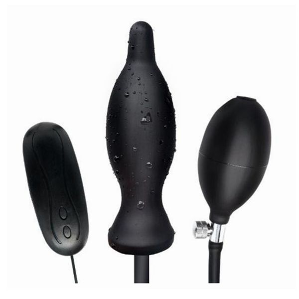 10 Geschwindigkeit aufblasbarer Anal-Dildo-Vibrator für Erwachsene, G-Punkt-Stimulator, Anal-Dilatator, Prostata-Massagegerät, großer Anal-Plug, Butt-Plug, erotisches Sex-Spielzeug
