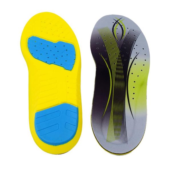 

1 pair pu sports insoles anti-slip absorption shoe pads insert cushion, Black