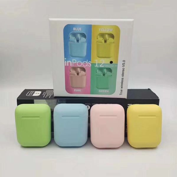 

Macaron colorful inpod 12 i12 macaron color bluetooth wirele tw 5 0 earphone pop up window touch earbud earphone