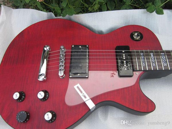 Guitarra elétrica, um P90 captadores, Figured guitarra bordo Chiese