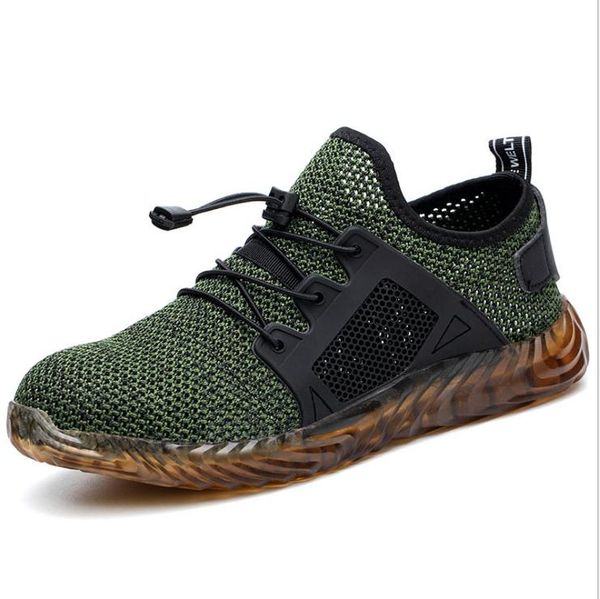 

indestructible ryder men's shoes casual shoes fashion steel toe air safety boots men shoes puncture-proof work sneakers, Black
