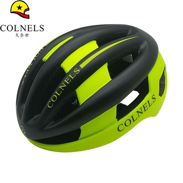 

colnels integrally-molded matte black fluorescent road bike cycling helmet