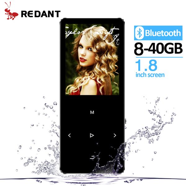

redant mp3 player with bluetooth 4.2 and 1.8 screen touch keys hifi fm radio mini sport mp 3 music player portable metal walkman