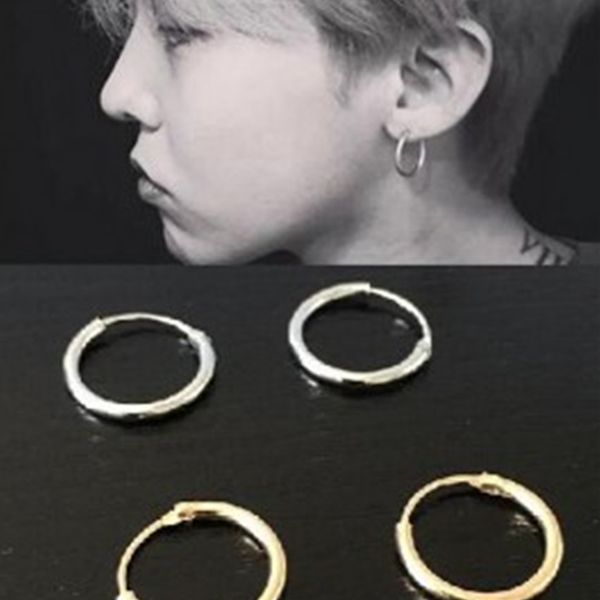 

new fashion personality circle brass earrings for men and women wear earrings jewelry wholesale color: gold, silver