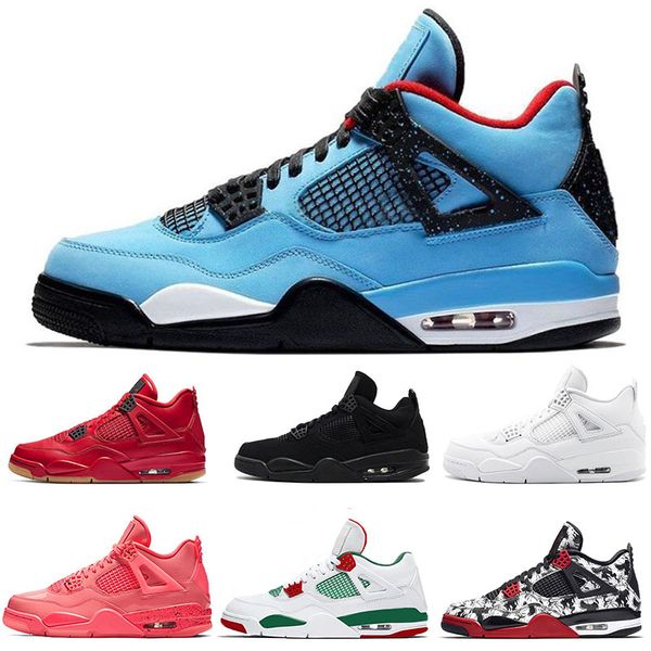

2019 4 IV 4s Mens Basketball Shoes Newest Triple All Blue White Laser Black Cat Thunder Military Blue Designer Men Sports Sneakers Eur40-47