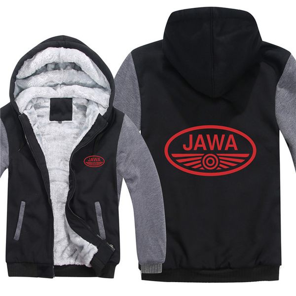 

winter for jawa motorcycle hoodies jacket fashion pullover man coat wool liner fleece jawa sweatshirts coat