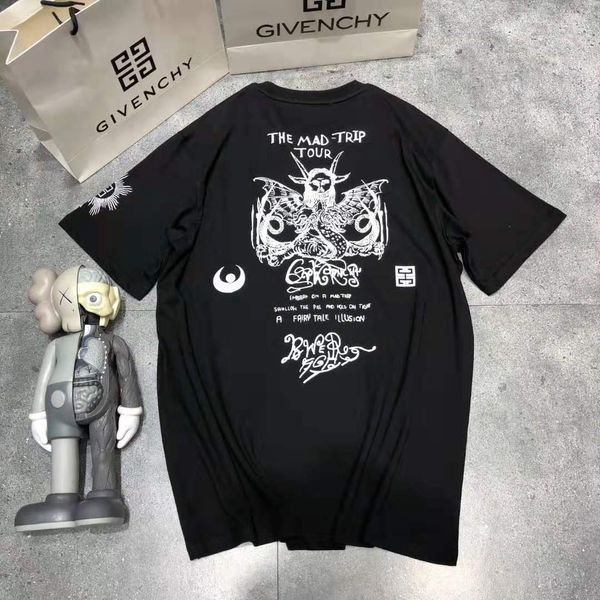 

мода мужчины женщины футболка дизайнер животных печати топ летняя ткань роскошные дышащие созвездие серии m-xl, White;black