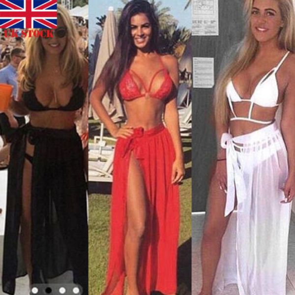 

womens swim wear bikini cover up sheer beach mini wrap skirt sarong pareo shorts