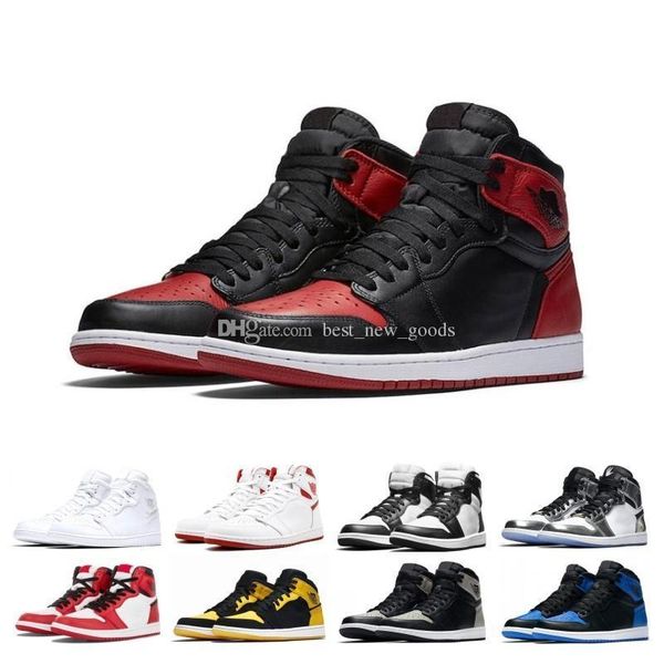 

og mid 1 3 men basketball shoes 1s bred toe banned chicago game royal shattered backboard pass the torch sports sneakers