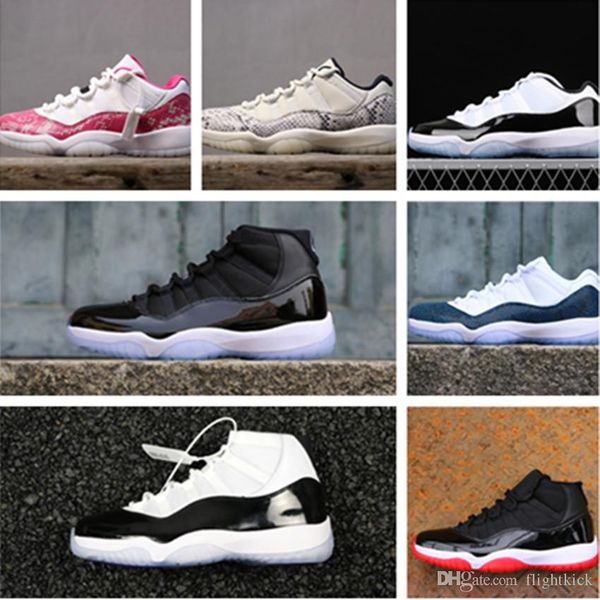 

with box and stock x 11s men pink snakeskin shoes black white red shoes tinker light bone concord with real carbon sneakers