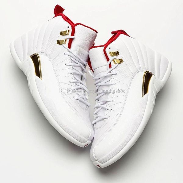 

fiba world cup x jumpman xii 12 white red michigan basketball shoes for mens women 12s suede sports sneakers size5-13