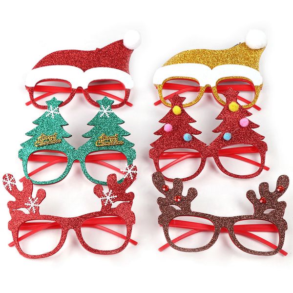 

christmas decorations for home decor new year glasses gifts evening party toy kids santa claus deer snowman christmas ornaments