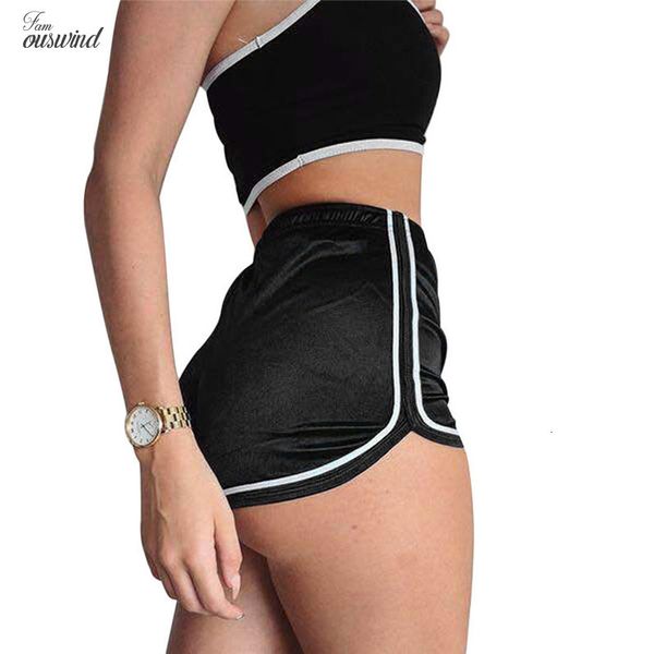 

waisted high ladies silk shorts summer slim fit elastic booty shorts for women dance shorts pantalon femme, White;black