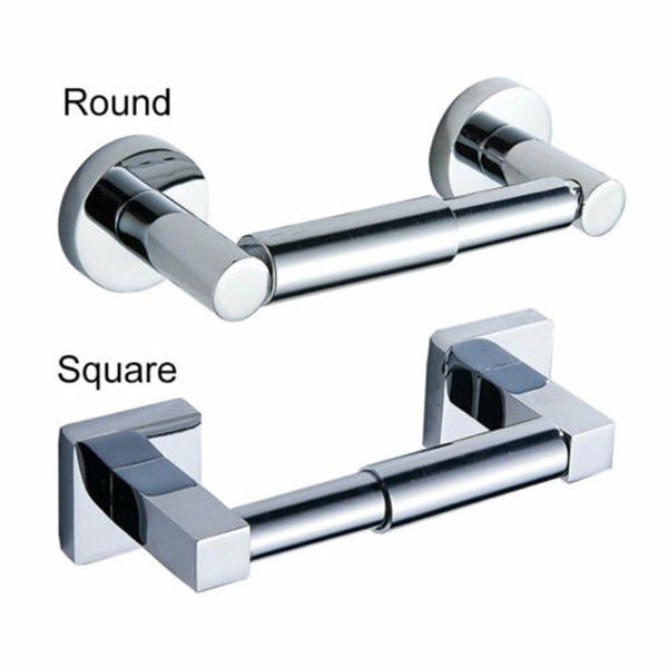 

wall mounted toilet roll holder chrome tissue paper stand bathroom bar round