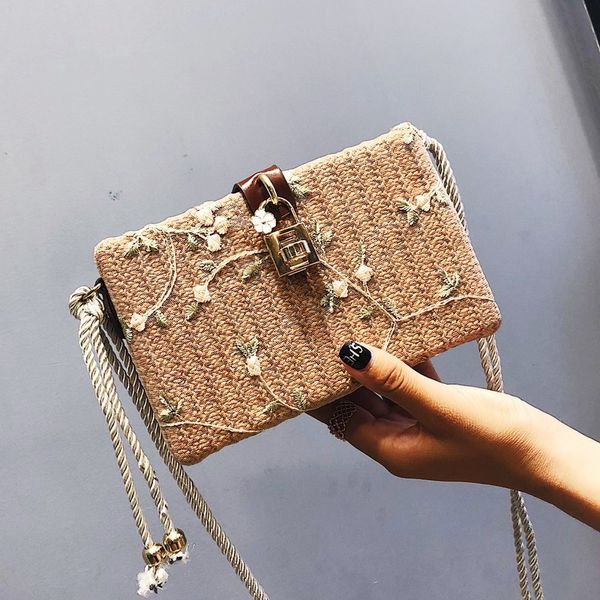 

women's bag 2020 european and american summer new small bag korean chain shoulder straw girl messenger