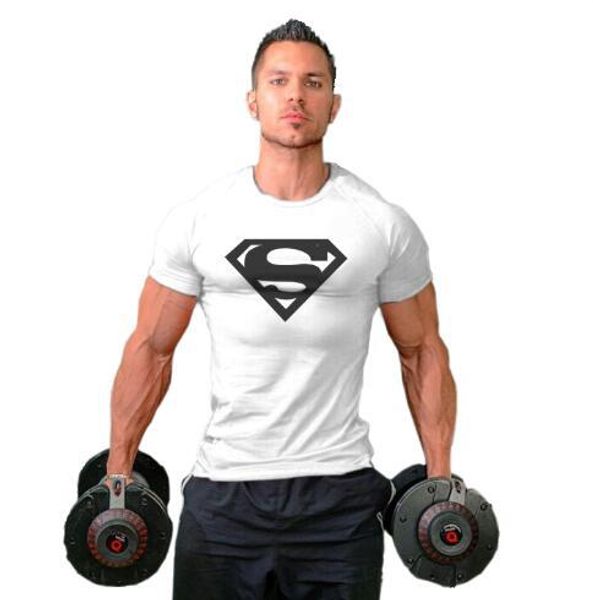 

men's t-shirts fashion mens breathable superman print slim shirts 2020 new casual men crew neck t shirt 12 colors eur size m-2xl, White;black