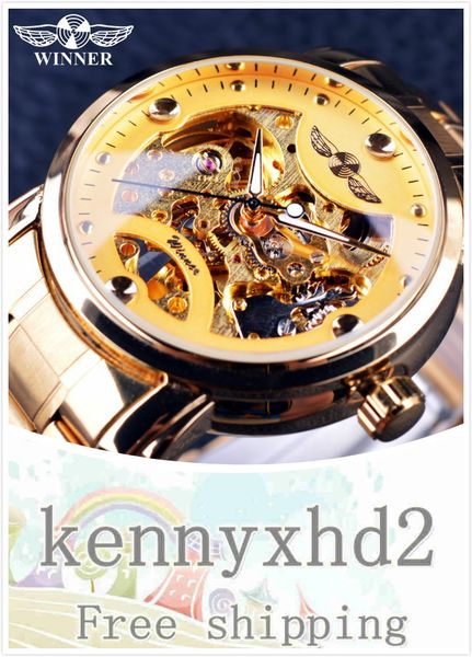 

winner: fashion and leisure, hollow out automatic mechanical watch, Slivery;brown