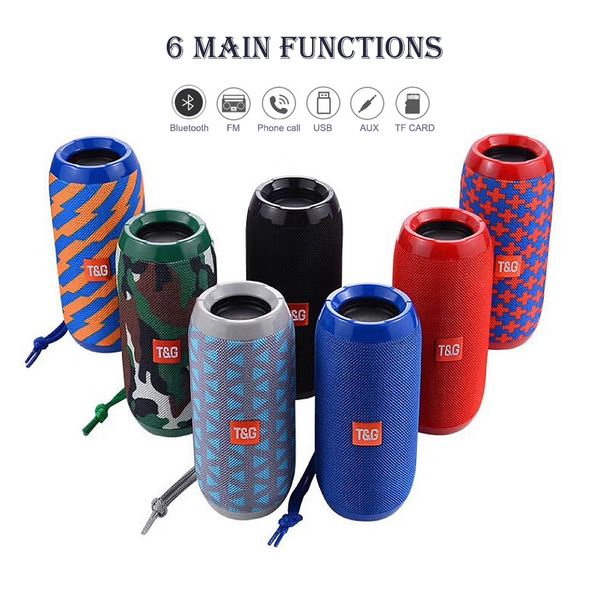 

tg117 bluetooth outdoor speaker waterproof portable wireless column loudspeaker box support tf card fm radio aux input