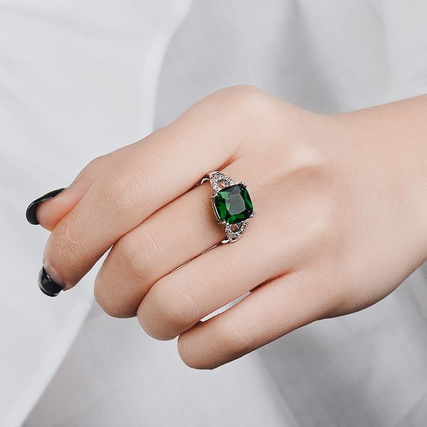 

sliver s925 sterling sapphire ring for women ruby anillos de turquoise bizuteria z gemstones green jade jewelry rings 2019, Golden;silver