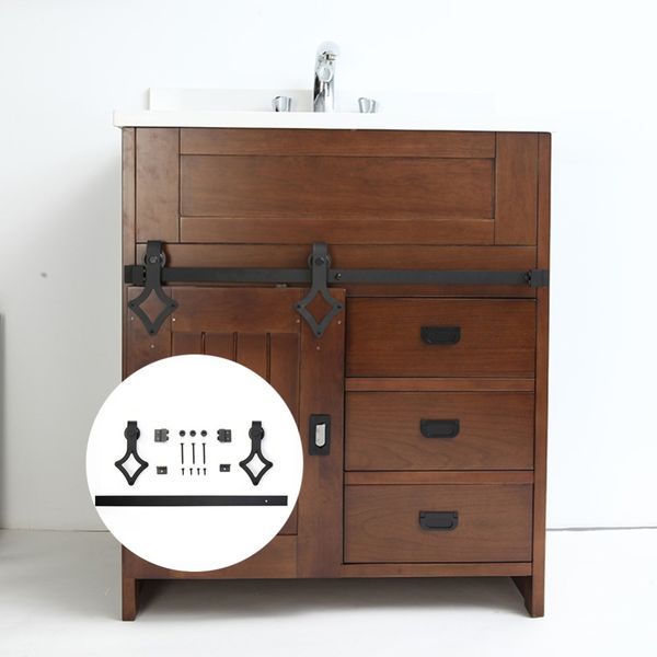 

3.3 футов экономичные черные углеродистой стали реальные мини-амбар раздвижные двери для шкафов