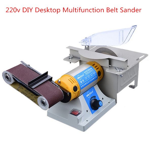 

220v belt sander machine mill woodworking polishing cutting machine can polishing jade stone sander power tools more standards