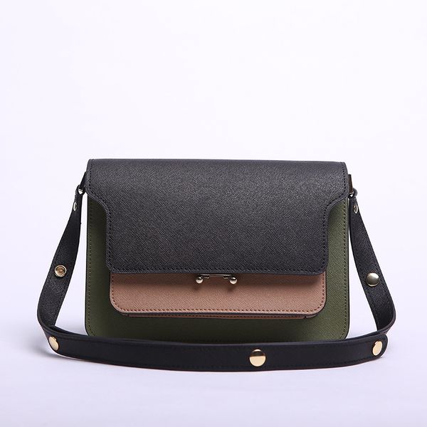 

сумка женщина 2019 новый малый квадрат сумка кожа женщины одного плеча slant small