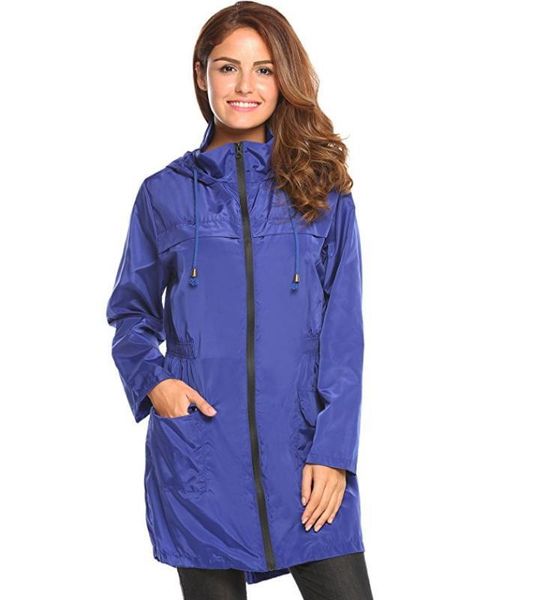 

designer thick trench coats long sleeve hooded fashion zipper pocket fashion female clothing womens solid color, Tan;black