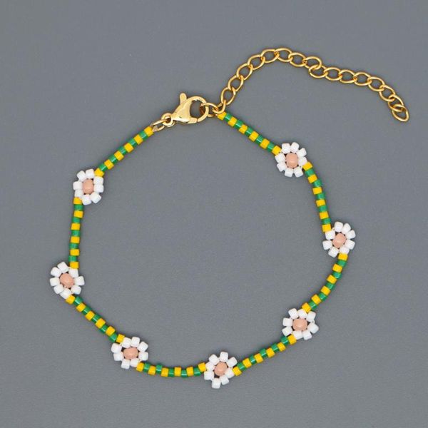 

go2boho miyuki bracelet chic flower tiny bracelets summer women pulseras armbanden bohemian boho jewelry handmade bransoletki, Black
