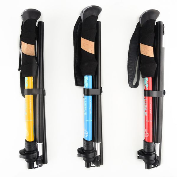

telescopic walking poles sticks extending adjustable antishock hiking trekking