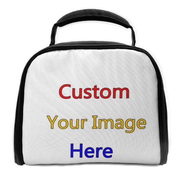 

noisydesigns exclusive custom lunch bag box for kids printed trendy insulated thermal picnic women men large bags dropship, Blue;pink