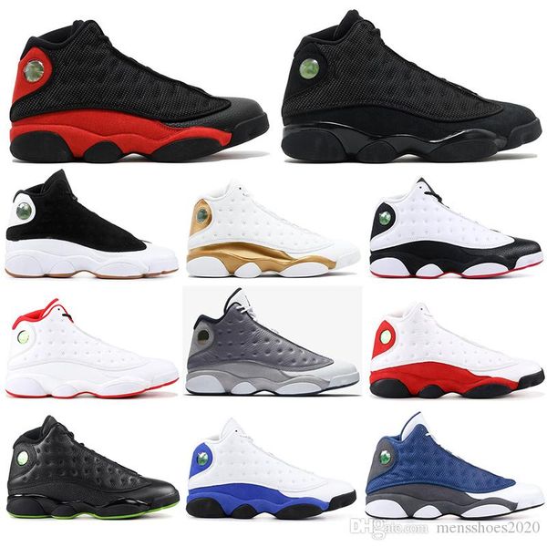 

2020 air jordan retro 13 bred chicago flint atmosphere mens basketball shoes 13s sports sneakers with socks 40-47