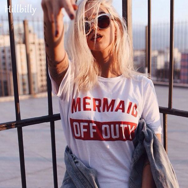 

женские рубашки женские тенниски красные буквы русалка внеслужебное письмо t женщины fashion street wear тройники tshirts summer gift 100% х, White
