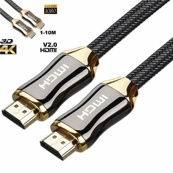 

1-2m high speed premium ultra hd hdmi cable v2.0 + ethernet lcd hdtv 2160p 4k 3d gold high quality