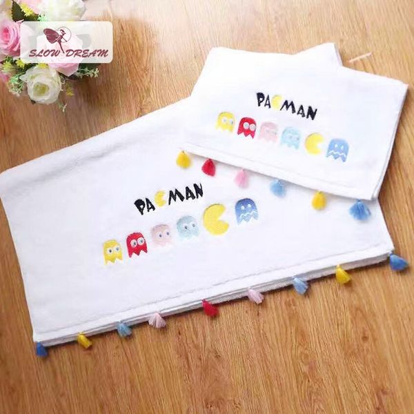 

slowdream microfiber towels nordic pacman pure cotton white shower towel for children super soft quickly dry bath towels