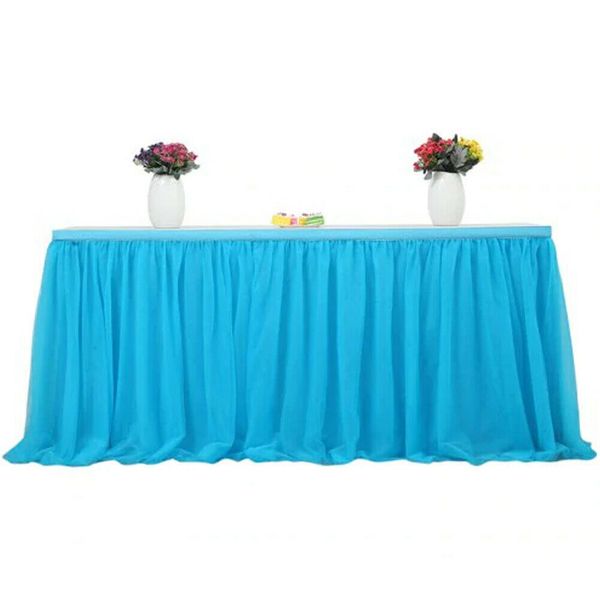 

5 colors new tutu tulle table skirt cover christmas birthday party baby shower tableware
