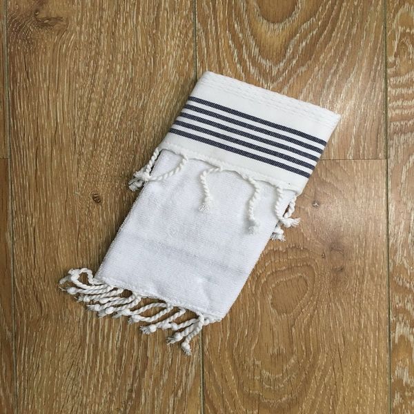 

lalay double face peshkir mini towel for kitchentowel guesttowel handtowel facetowel 100%cotton 33x33cm white with blue stripes
