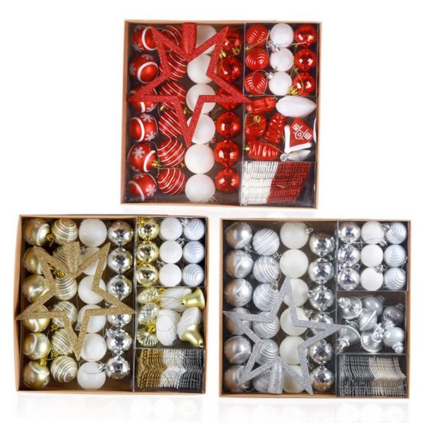 

80pcs рождество подвеска рождественский бал блесна кулон дерево xmas украшения висячие ornement party home decor