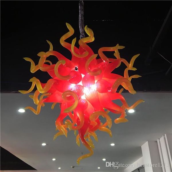 

led chandeliers lighting red and yellow style hand blown glass crystal chandelier pendant lighting living room lights