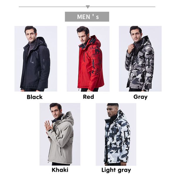 

winter heated jacket usb men women motorcycle waterproof windproof outdoor camping skiing coat warm electric heating heat he
