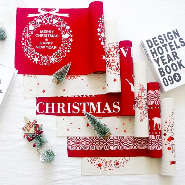 

christmas garland/elk/snowflake tablecloth dining table cover xmas party decor