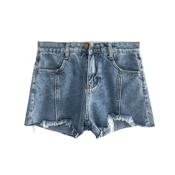 

vintage high waist ripped fringe denim shorts women summer fashion slim casual femme short jeans mujer, White;black