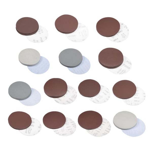 

uxcell 10pcs sanding discs hook and loop sanding disc flocking sandpaper for random orbit sander aluminum oxide paper brown