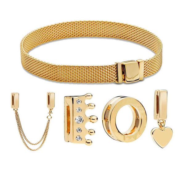 

silver 925 jewelry bracelet beads charms women bracelets valentines day birthday xmas gifts fit brand charms silver 925 original, Golden;silver