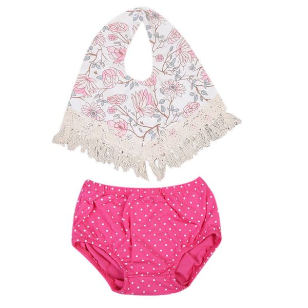 

summer 2017 cool newborn baby girls belt bibs floral dot shorts pants outfits clothes sweet sunsuit 2ps trendy set, Pink;blue