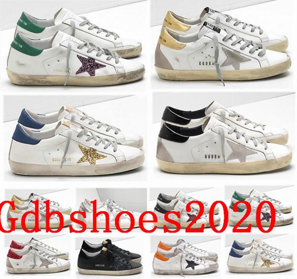 

italy brand golden db white do-old dirty shoes designer sneakers superstar mens/womens sport casual shoes size us5-11, Black