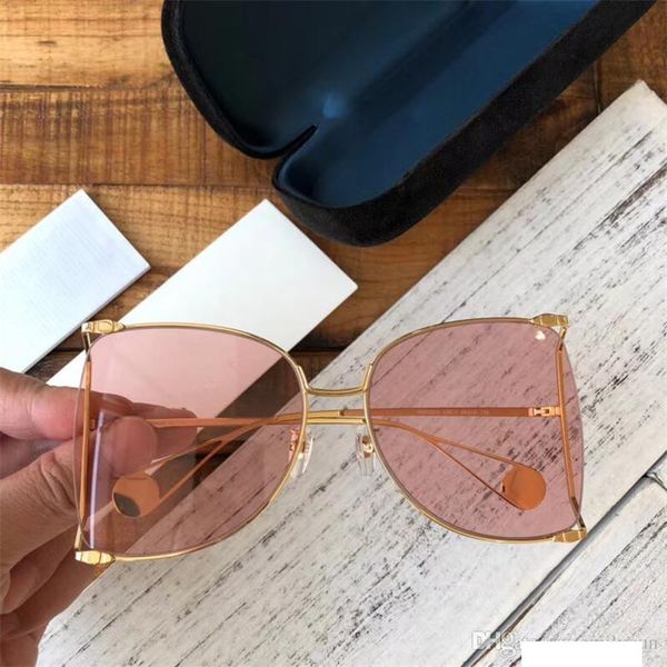 

luxury sunglasses women brand designer 0252s gradient sunglasses for women pearly summer style uv400 protection sun glass come with case, White;black